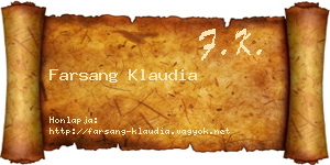 Farsang Klaudia névjegykártya